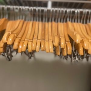 75 Pc Bundle of mixed wooden hangers